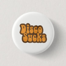 Vintage Retro Disco Sucks Distressed 70s Music Pin