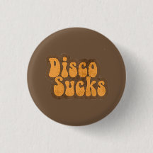 Vintage Retro Disco Sucks Distressed 70s Music Pin
