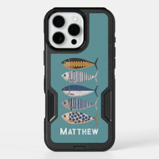 Vintage Retro Distressed Sardine,Custom Fisherman  iPhone 16 Pro Max Case