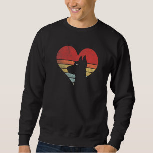 Vintage Retro Doberman Heart Silhouette Valentine' Sweatshirt