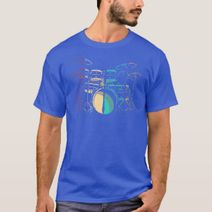 Vintage Retro Drums Drum Sticks Drumming Drummer T-Shirt