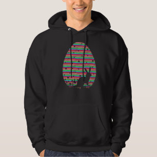 Vintage Retro Easter Egg Sea Otter Easter Sunday Hoodie