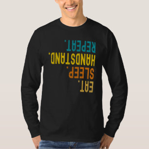 Vintage Retro Eat Sleep Handstand Repeat Gymnastic T-Shirt