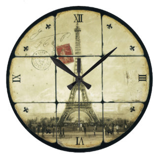 Eiffel Tower Wall Clocks | Zazzle