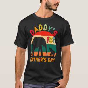 Vintage Retro Elephant Dad  Daddy's 1st Father's D T-Shirt