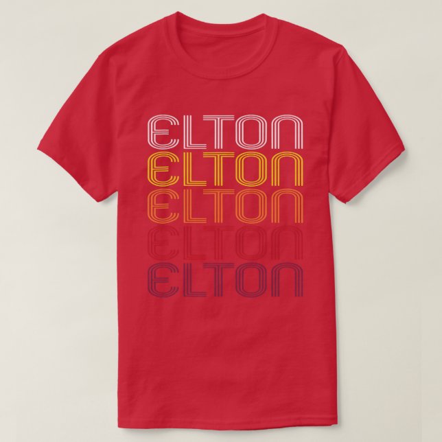 Vintage Retro Elton TShirt (Design Front)