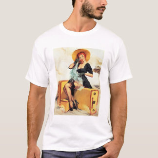 Vintage Retro Elvgren Traveler Pinup girl Pin up T-Shirt