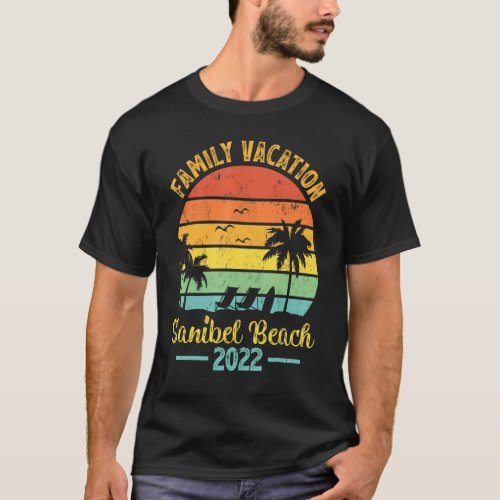 Vintage Retro Family Vacation 2022 Florida Sanibel T_Shirt