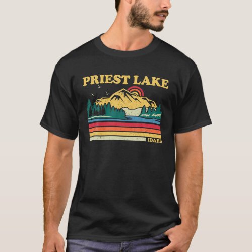 Vintage Retro Family Vacation Idaho Priest Lake T_Shirt