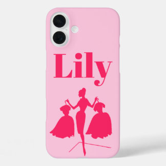 Vintage Retro Fashiion Silhouette iPhone 16 Plus Case