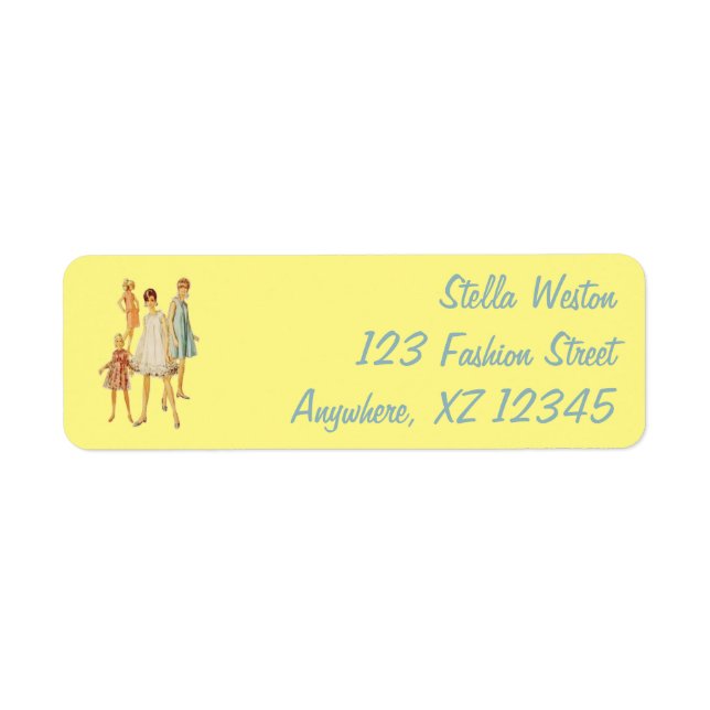 Vintage Retro Fashion Label (Front)