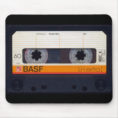 Vintage Retro Fashioned 80s Mixtape Audio Cassette Mouse Pad