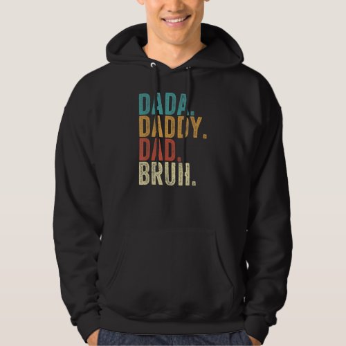 Vintage Retro Father Day Outfit Dada Daddy Dad Hoodie
