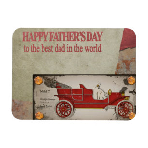 Vintage Retro Fathers Day   Magnet