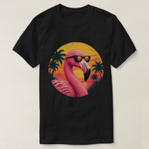 Vintage Retro Flamingo Beach Sunset Sunglasses