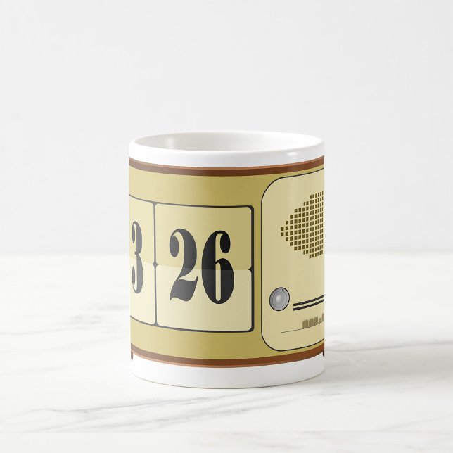 Vintage Retro Flip Clock Radio Coffee Mug (Creator Uploaded)