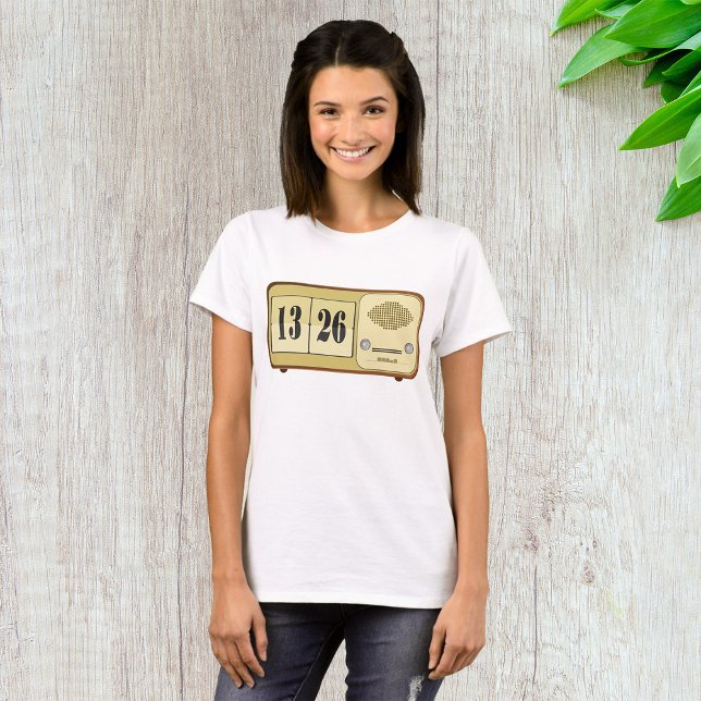 Vintage Retro Flip Clock Radio T-Shirt (Creator Uploaded)