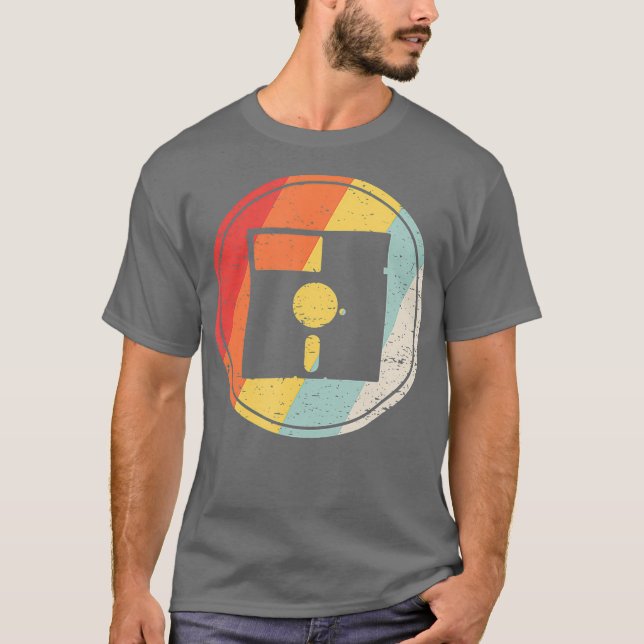 Vintage Retro Floppy Disk T-Shirt (Front)