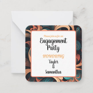 Vintage Retro Floral Note Card
