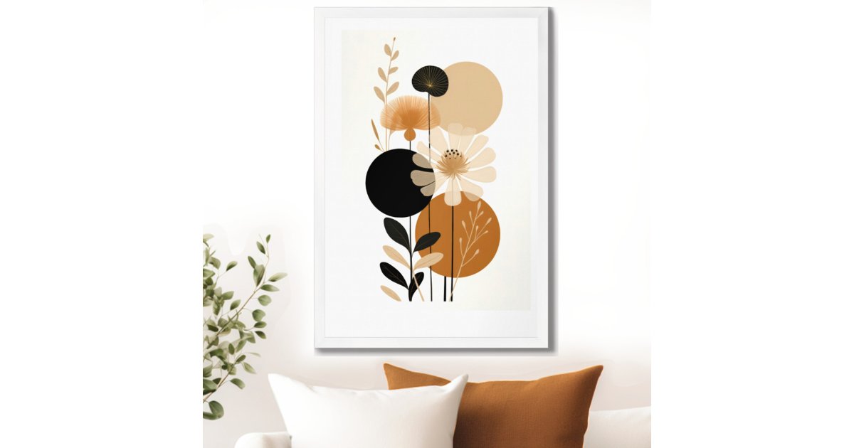 Vintage Retro Floral Poster | Zazzle
