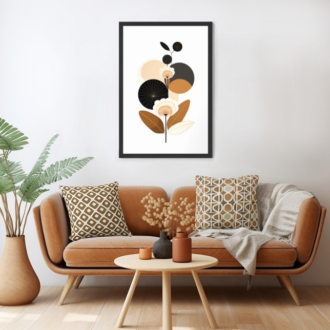 Vintage Retro Floral Poster (Unleash your inner art enthusiast with Wild on Flowers gallery quality Giclee print artwork poster. )