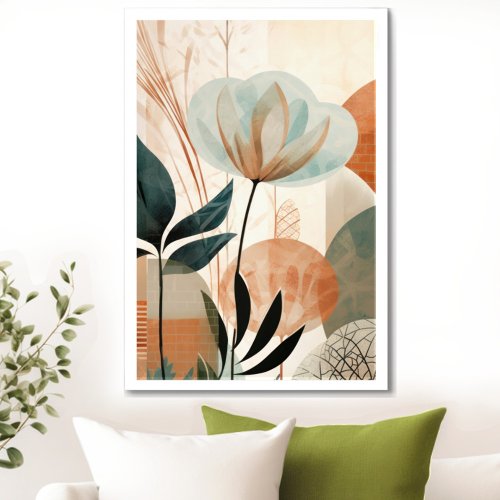 Vintage Retro Floral Poster