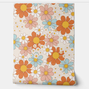 Vintage Retro Floral Seamless Pattern Wallpaper