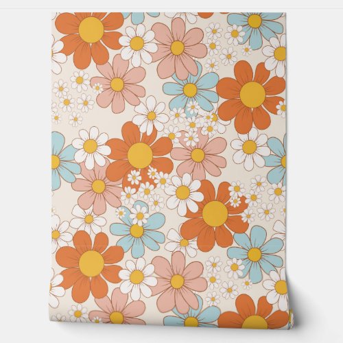  Vintage Retro Floral Seamless Pattern Wallpaper