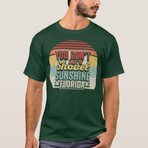 Vintage Retro Florida Vacation Funny Snow Bird Bea T-Shirt
