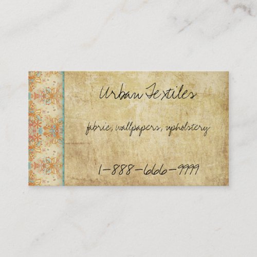 Vintage Retro Flowers Business Cards