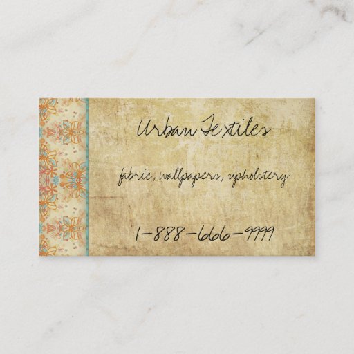 Customizable Vintage Retro Flowers Business Cards