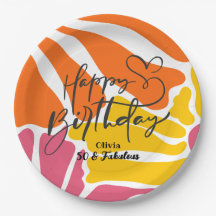 Vintage Retro Flowers Elegant & Colorful Birthday