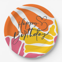 Vintage Retro Flowers Elegant & Colorful Birthday