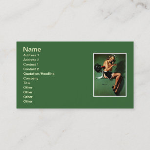 Vintage Retro French Maid Pinup Girl Business Card