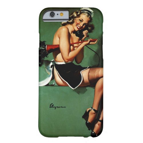 Vintage Retro French Maid Pinup Girl Barely There iPhone 6 Case