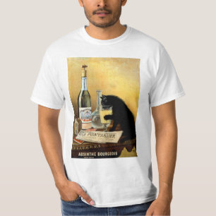 Vintage Retro French Poster "Absinthe Bourgeois" T-Shirt