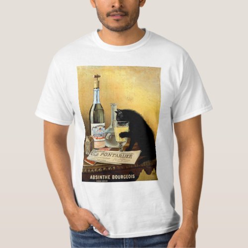 Vintage Retro French Poster Absinthe Bourgeois T_Shirt