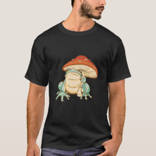 Vintage Retro Frog With Mushroom Umbrella Boho Hip T-Shirt