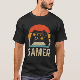 Vintage Retro Gamer Video Game Player Boys M T-Shirt