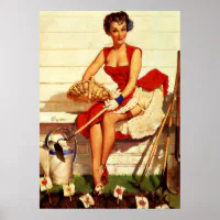 retro pin-up girl poster