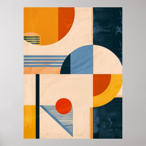 Vintage Retro Geometric Pastel Posters