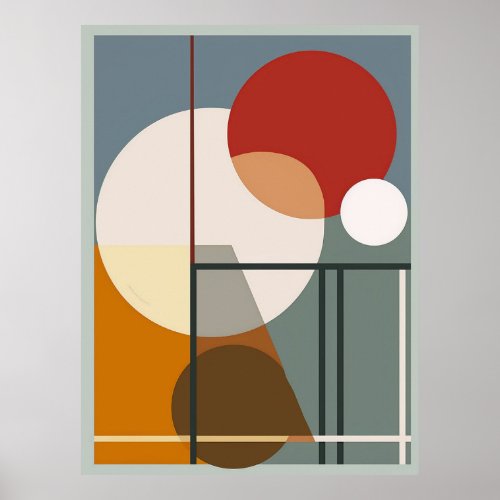 Vintage Retro Geometric Pastel Posters