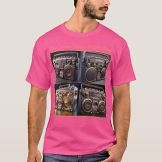 Vintage Retro Ghetto Blaster 80'S 90'S Hip Hop Pic T-Shirt