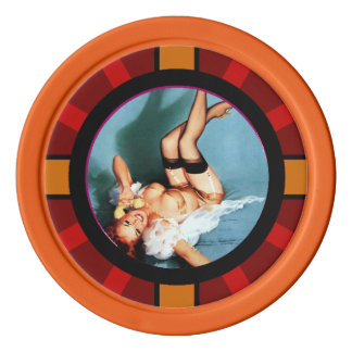 Girl poker chips