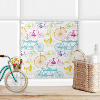Vintage Retro Girly Bicycle Pattern Nursery Decor Ceramic Tile