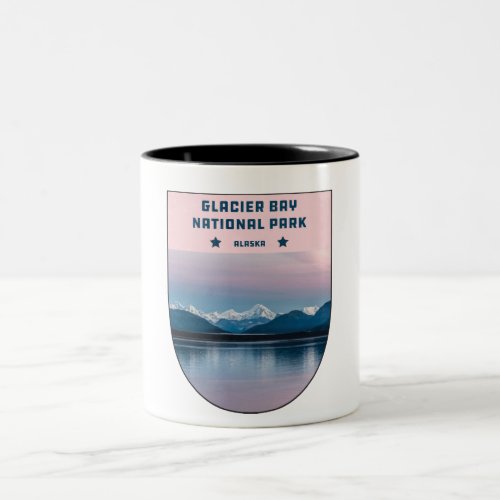 Vintage Retro Glacier Bay National Park Alaska Two_Tone Coffee Mug