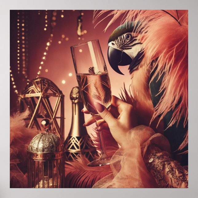 Vintage retro glamour art deco lifestyle poster (Front)