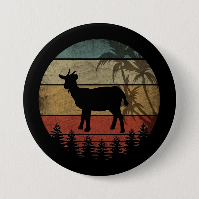 VINTAGE RETRO GOAT BUTTON (Front)