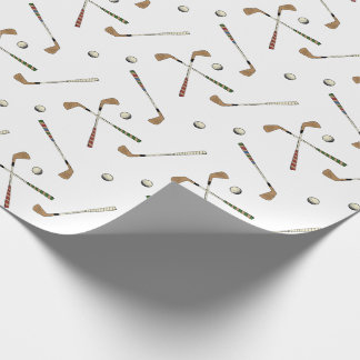 Vintage Retro Golf Golfer Clubs Balls Pattern Wrapping Paper