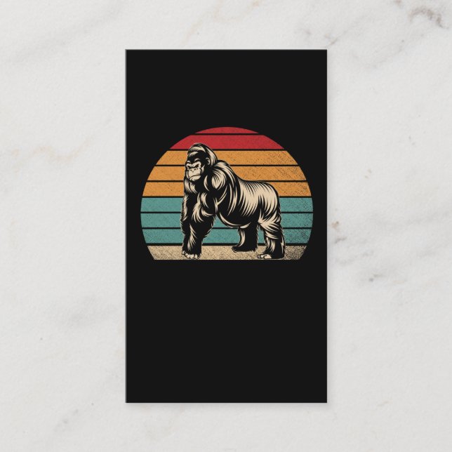 Vintage Retro Gorilla Business Card (Front)